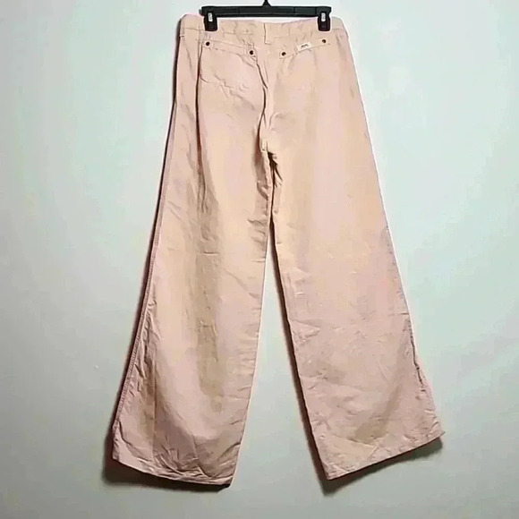 ARMANI Wide-Leg Denim Collection Blush Pink Trousers Size 6 - Picture 5 of 6